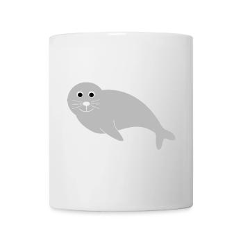 Seehund Seehunde Robbe Robben Tiere - Tasse - Weiß - Vorne