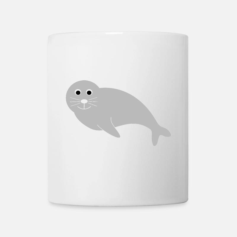 Seehund Seehunde Robbe Robben Tiere - Tasse - Weiß