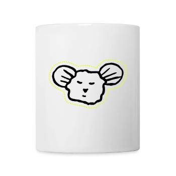 Cool, sleepy mouse face icon - Mug - white - Front
