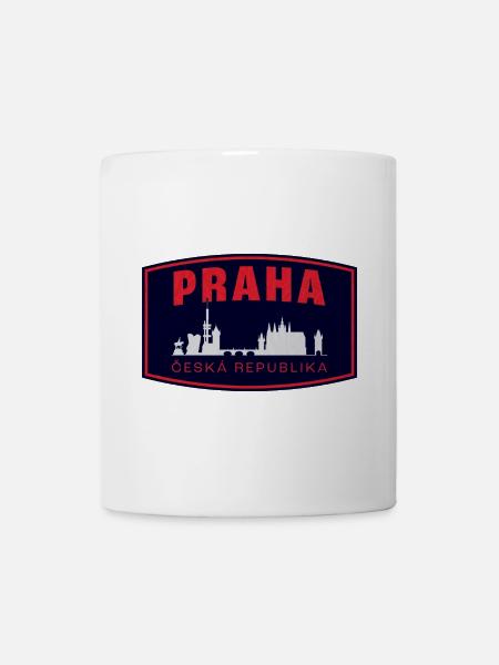 Praha Skyline Silhouette - Tasse - Weiß