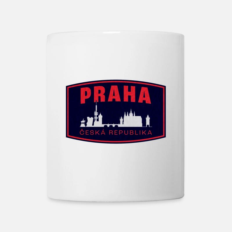 Praha Skyline Silhouette - Tasse - Weiß