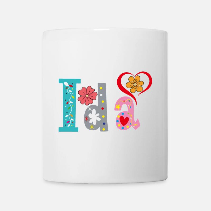 Personalisierter Ida-Name - Tasse - Weiß