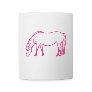 Pferd rosa pink - Tasse - Weiß - Vorne