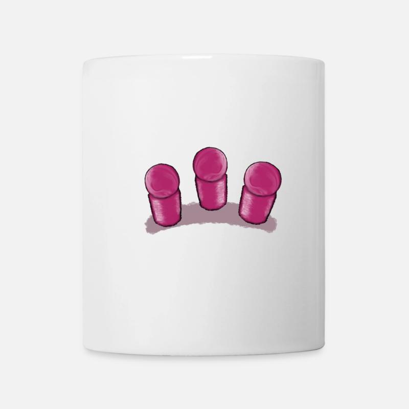 Motif boule et cylindre coloré - figurine de jeu - Mug blanc - blanc