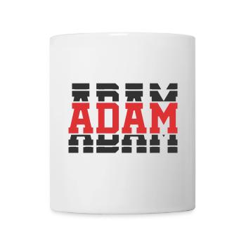 Adam T-Shirt T-Shirt Geschenkidee gestapelter Text - Tasse - Weiß - Vorne