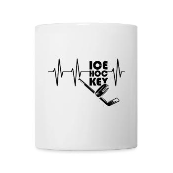 Herzschlag icehockey puls Eishockey Symbol Team - Tasse - Weiß - Vorne