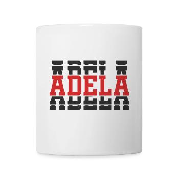 t-shirt Adela t-shirt idée cadeau texte empilé - Mug blanc - blanc - Devant