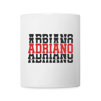 Adriano t-shirt t-shirt idée cadeau texte empilé - Mug blanc - blanc - Devant