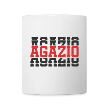 t-shirt Agazio t-shirt idée cadeau texte empilé - Mug blanc - blanc - Devant