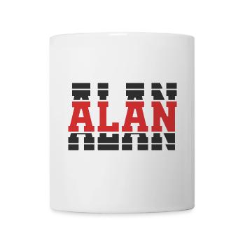 t-shirt Alan t-shirt gift idea stacked text - Mug - white - Front