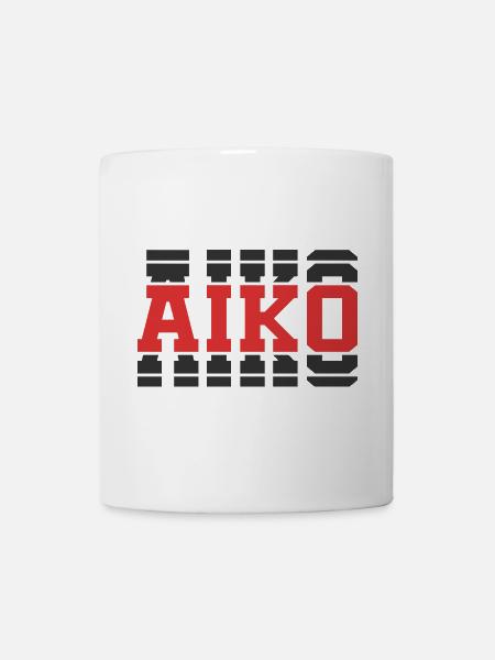 Idée cadeau t-shirt Aiko texte empilé - Mug blanc - blanc
