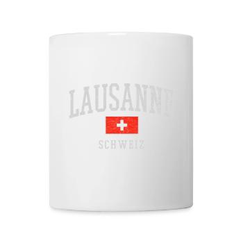 Lausanne Schweiz Vintage Emblem - Tasse - Weiß - Vorne