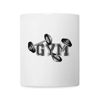 Dumbbell Typography for Fitness and Gym Enthusiasts - Mug - white - Front