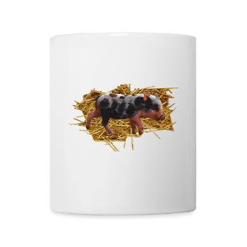 Tierbabys Jungen, geflecktes Schwein - Tasse - Weiß - Vorne