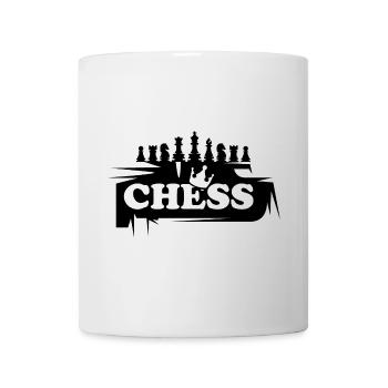 Schach Graffiti Schachfiguren Illustration Logo - Tasse - Weiß - Vorne