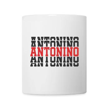 t-shirt Antonino stacked text gift t-shirt - Mug - white - Front