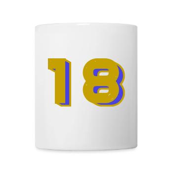 18. 18 JAHRE ALT. 18. JAHRESTAG. 18. GEBURTSTAG. - Tasse - Weiß - Vorne