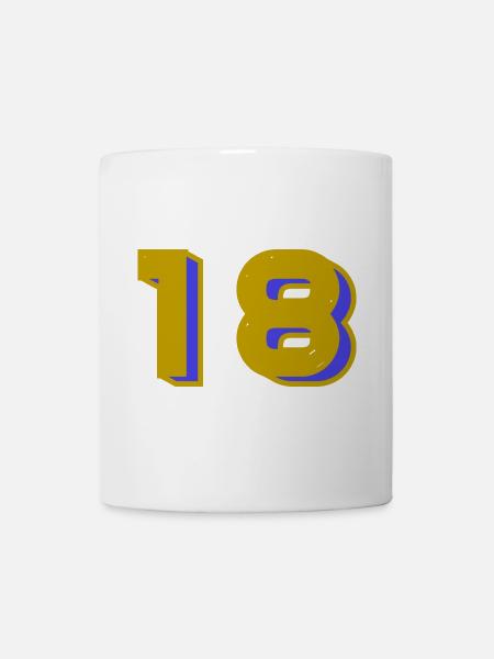 18. 18 JAHRE ALT. 18. JAHRESTAG. 18. GEBURTSTAG. - Tasse - Weiß