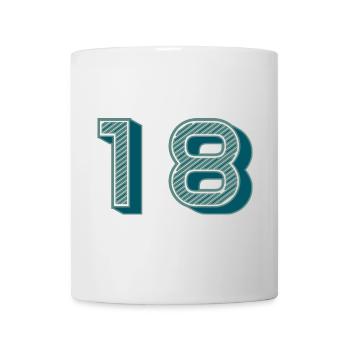 18. 18 YEARS OLD. 18th ANNIVERSARY - Mug - white - Front