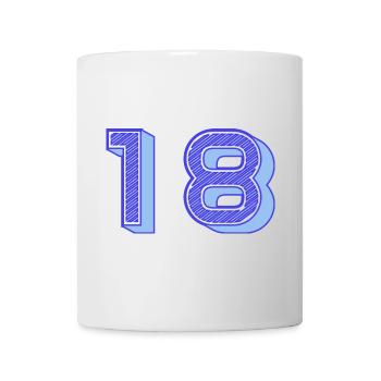 18. 18 JAHRE ALT. 18. JAHRESTAG. 18. GEBURTSTAG. - Tasse - Weiß - Vorne