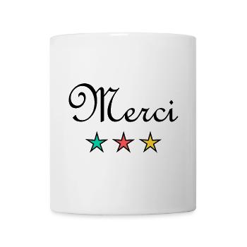 MERCI. MAÎTRESSE. MAÎTRE. MERCI MAÎTRESSE - Mug blanc - blanc - Devant