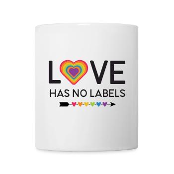 LGBT Pride Month - Liebe hat keine Etiketten - Tasse - Weiß - Vorne