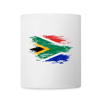 Südafrika Flagge used - Tasse - Weiß - Vorne