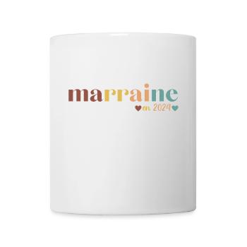Marraine en 2024 cadeau pour marraine 2024 - Mug blanc - blanc - Devant