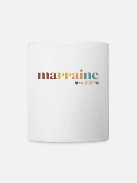 Marraine en 2024 cadeau pour marraine 2024 - Mug blanc - blanc