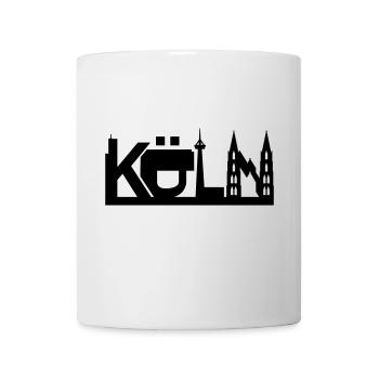 Cologne skyline with sights - Mug - white - Front