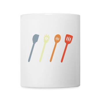 Kochlöffel Skizze - Tasse - Weiß - Vorne