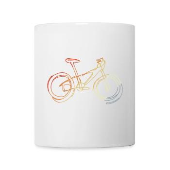 Vintage Mountain Bike Sketch - Mug - white - Front