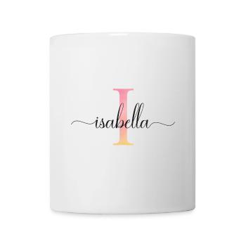 I | Monogram | Name | Isabella |Watercolor - Mug - white - Front