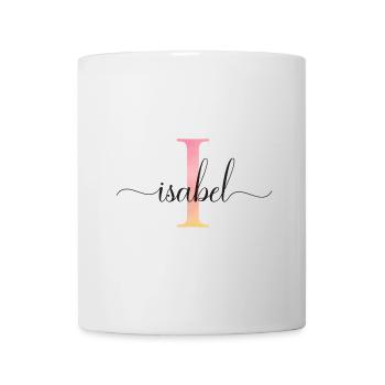 I | Monogram | Name | Isabel |Watercolor - Mug - white - Front