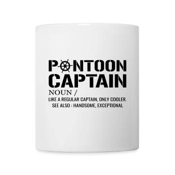 Ponton Kapitän Definition Lustiges Pontonboot - Tasse - Weiß - Vorne