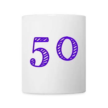 50. 50 YEARS. 50th ANNIVERSARY. 50 YEARS ANNIVERSARY. - Mug - white - Front