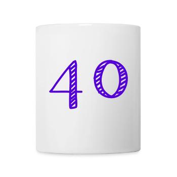 40. 40 YEARS. 40th ANNIVERSARY. 40 YEARS ANNIVERSARY. - Mug - white - Front