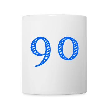 90. 90 ANS. 90e ANNIVERSAIRE. ANNIVERSAIRE 90 ANS. - Mug blanc - blanc - Devant