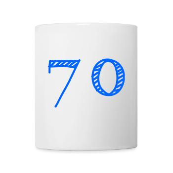 70. 70 ANS. 70e ANNIVERSAIRE. ANNIVERSAIRE 70 ANS. - Mug blanc - blanc - Devant