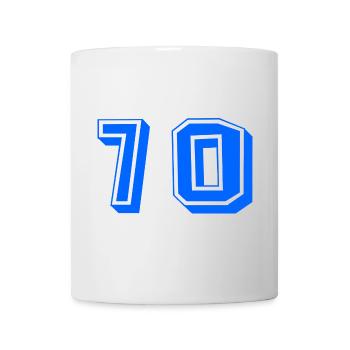70. 70 ANS. 70e ANNIVERSAIRE. ANNIVERSAIRE 70 ANS. - Mug blanc - blanc - Devant