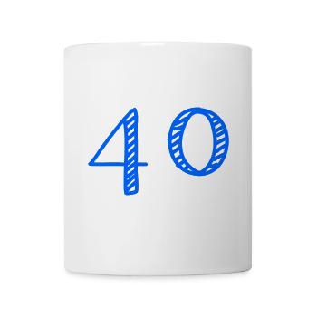40. 40 ANNI. 40° ANNIVERSARIO. 40 ANNI. - Tazza - bianco - Fronte