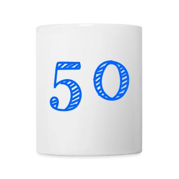 50. 50 JAHRE. 50-JÄHRIGES JUBILÄUM. 50-JÄHRIGES JUBILÄUM. - Tasse - Weiß - Vorne
