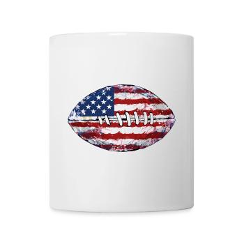 American Football United States Flag - Mug - white - Front