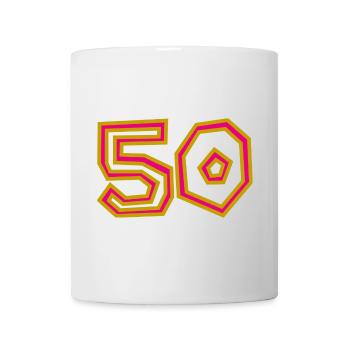 50. 50 YEARS. 50th ANNIVERSARY. 50 YEARS ANNIVERSARY. - Mug - white - Front