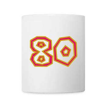 80. 80 ANS. 80e ANNIVERSAIRE. ANNIVERSAIRE 80 ANS. - Mug blanc - blanc - Devant