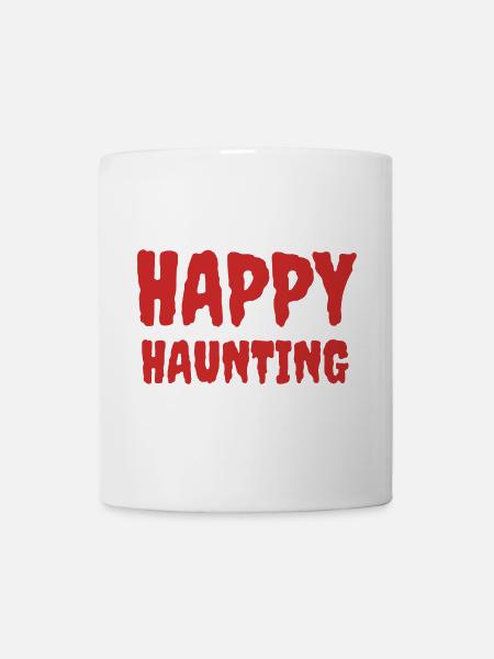 Gruseliges Halloween Spuk T-Shirt Design - Tasse - Weiß