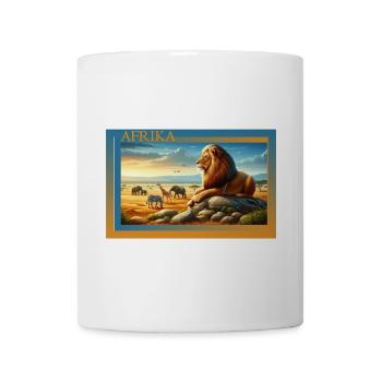 Afrika Löwe am Sonnenuntergang - Tasse - Weiß - Vorne