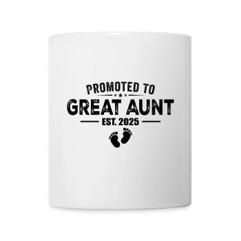 Promoted To Great Aunt 2025 Funny For New Aunt - Mug - white - Front