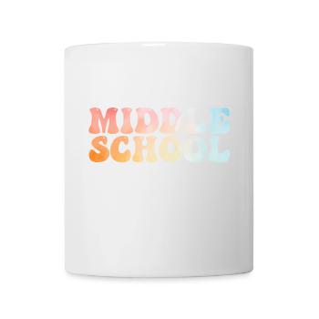 Middle School Teacher Groovy Back to School - Mug - white - Front
