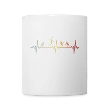 Volleyball Team Frequency Heartbeat Retro - Mug - white - Front